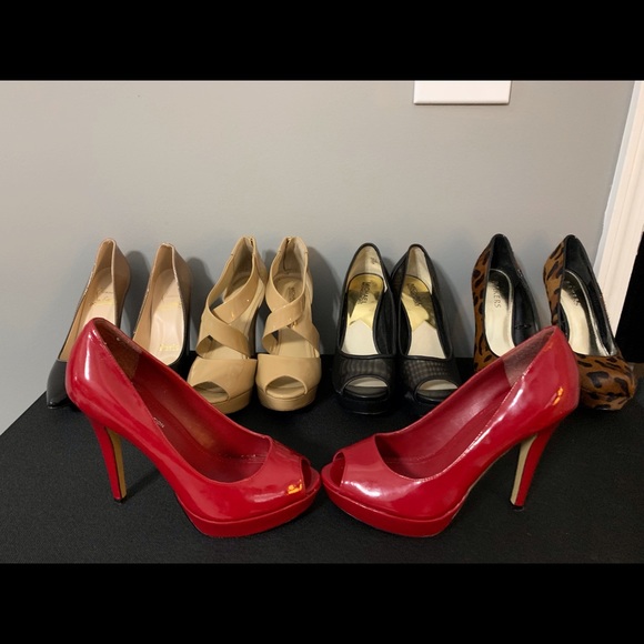 Sexy Red Peep Tor Pumps - Picture 6 of 6